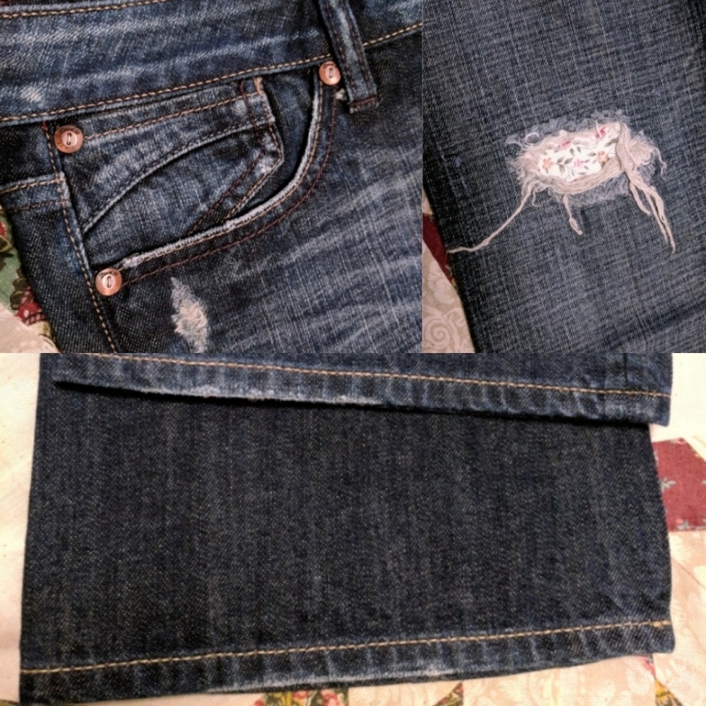 Vintage Level 99 Distressed Boho Bootcut Jeans 31 - Picture 4 of 6